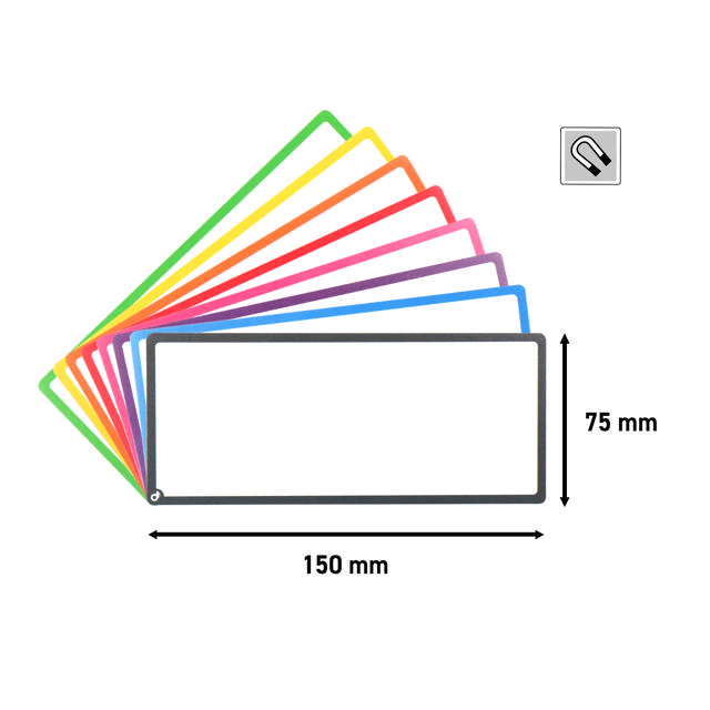 Magnetische titelkaarten, blanco, 175 x 75 mm
