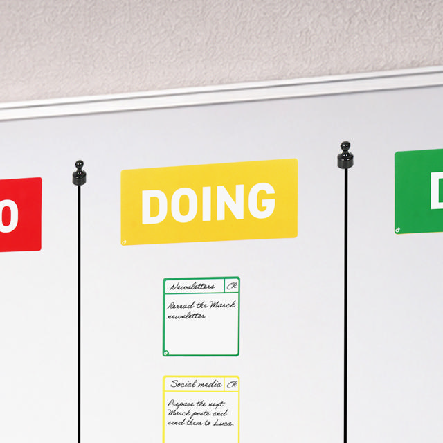 Magnetische titelkaarten, Kanban, 175 x 75 mm