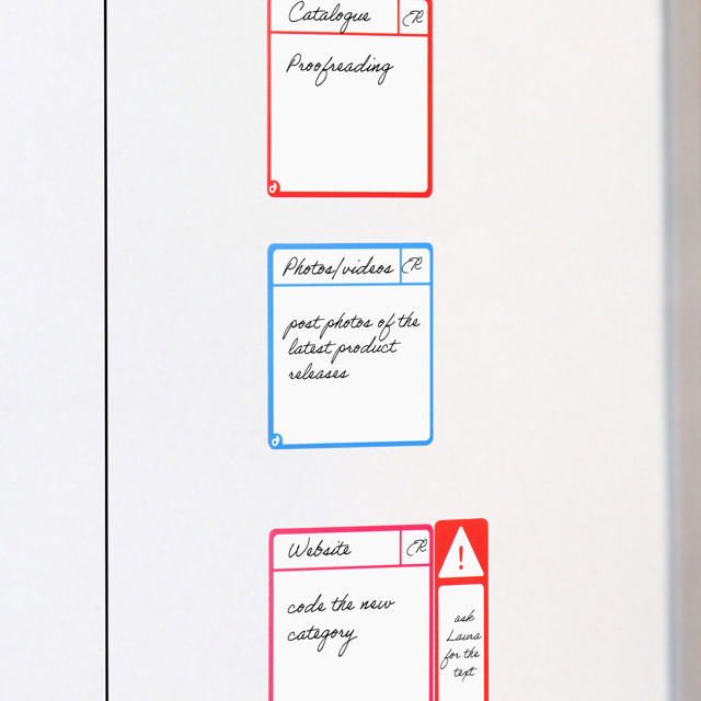 Magnetische opdrachtenkaarten, S, 75 x 75 mm