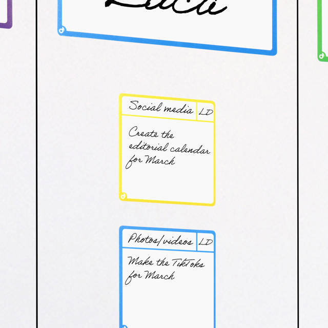 Magnetische opdrachtenkaarten, S, 75 x 75 mm