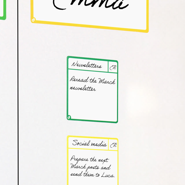 Magnetische opdrachtenkaarten, S, 75 x 75 mm