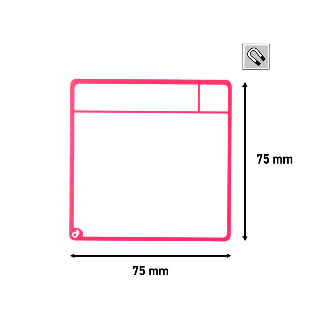 Magnetische taakkaartenset voor Kanban-bord, 3 kolommen, S-kaarten