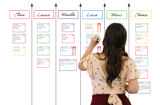 Magnetische taakkaartenset voor Agile-bord, 6 kolommen, M-kaarten