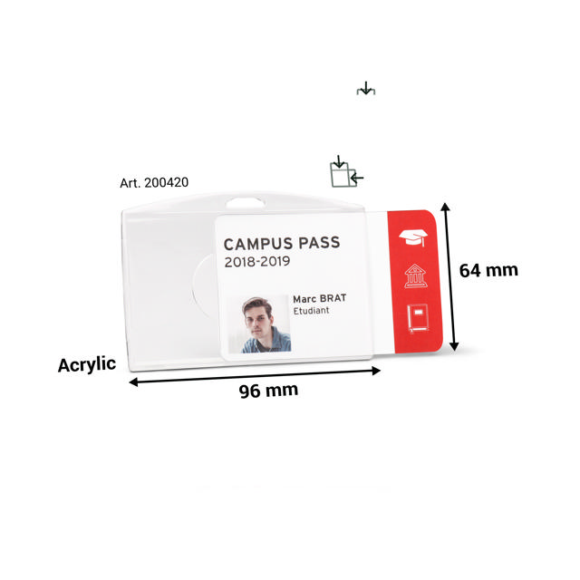 Veiligheid ID kaarthouders, acryl, 1 kaart