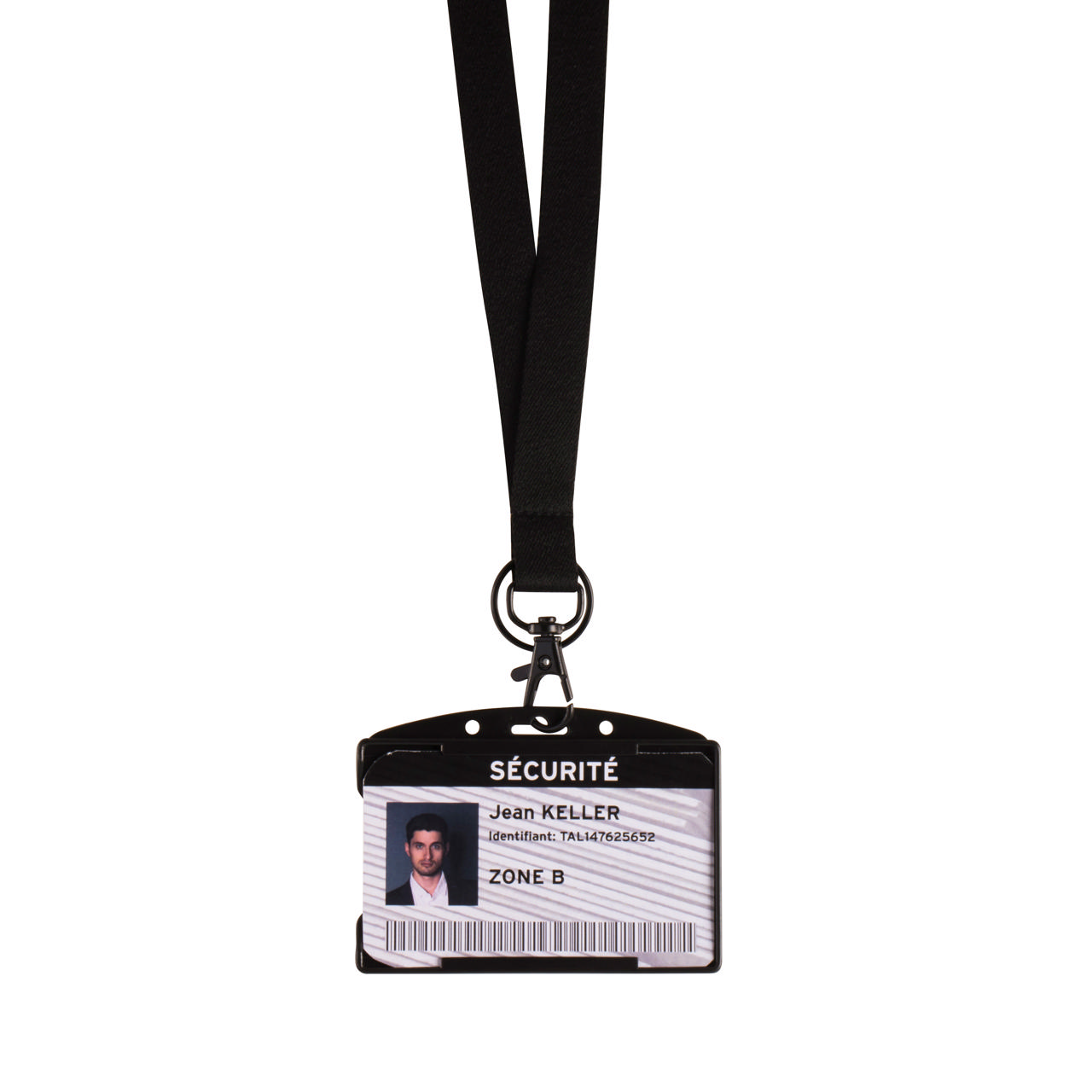 Veiligheid ID kaarthouders, open voorzijde, horizontaal, voor 1 kaart