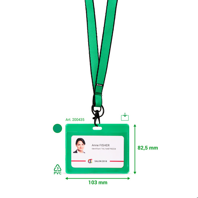 Badgehouder, horizontaal