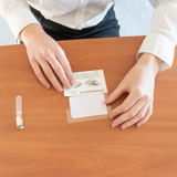 Zelf-lamineerende badget-set, horizontaal, met clips en insteekkaarten, horizontaal