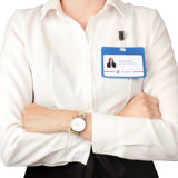 Bezoekers naambadge set, PVC, met clips en insteekkaarten, horizontaal