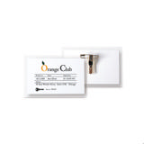 Naambadge met pin en klem, met insteekkaarten, 40 x 75 mm