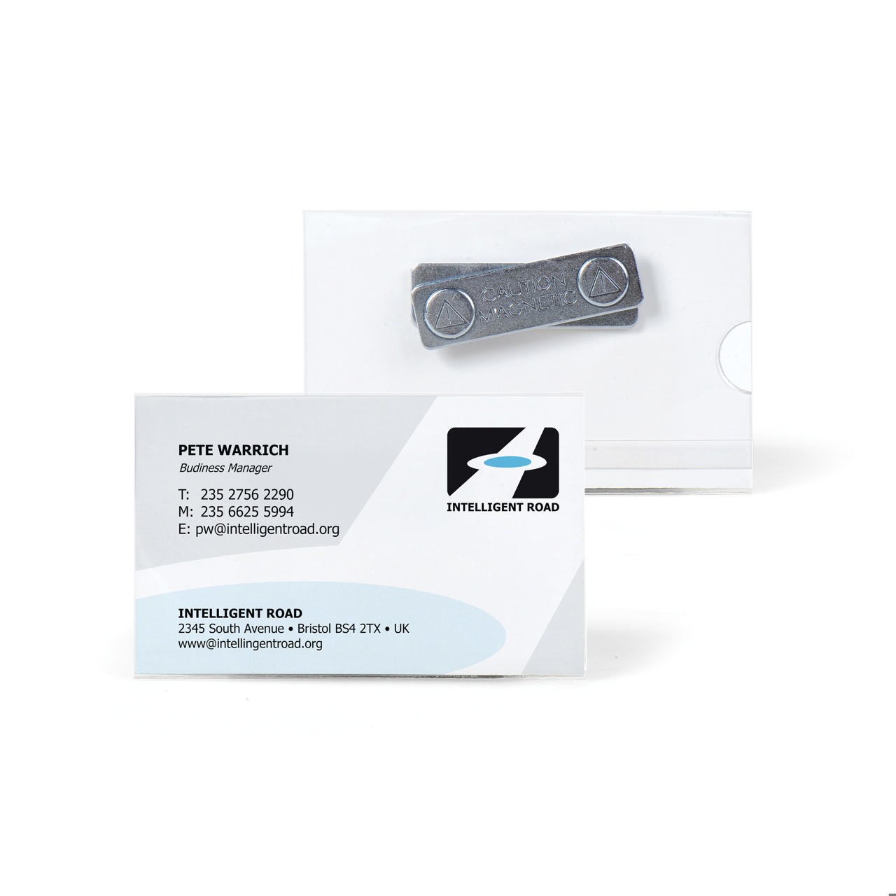 Magnetische naambadges, met insteekkaarten, 40 x 75 mm