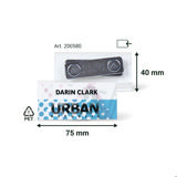 Magnetische naambadges, met insteekkaarten, 40 x 75 mm