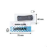 Magnetische naambadges, met insteekkaarten, 40 x 75 mm