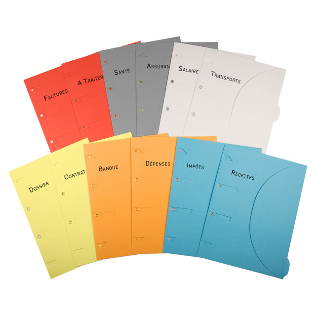 Smartfolder geperforeerde opbergmappen, met tab, voorbedruk, Bank to transport, A4