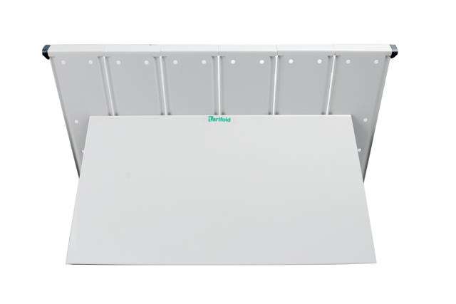 Gemonteerde lege Tarifold metalen bureauset, A4, met zijstops, voor 60 zichtpanelen
