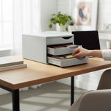 Re-Solution Bureauladenset 4 laden, 100% gerecycled, Blauwe Engel