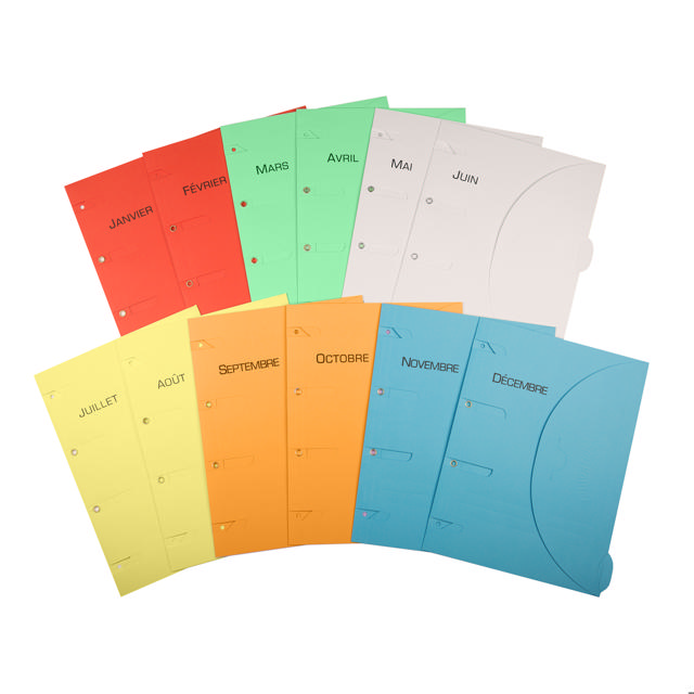 Smartfolder geperforeerde opbergmappen, met tab, voorbedruk, Timeline Pack, 12 Months, JAN-DEC, A4