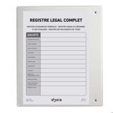 Ringbang met 6 Smartfolder geperforeerde opbergmappen, met tab, voorbedruk, Complete Legal Register, A4