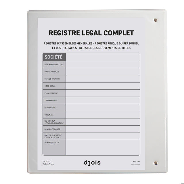 Ringbang met 6 Smartfolder geperforeerde opbergmappen, met tab, voorbedruk, Complete Legal Register, A4