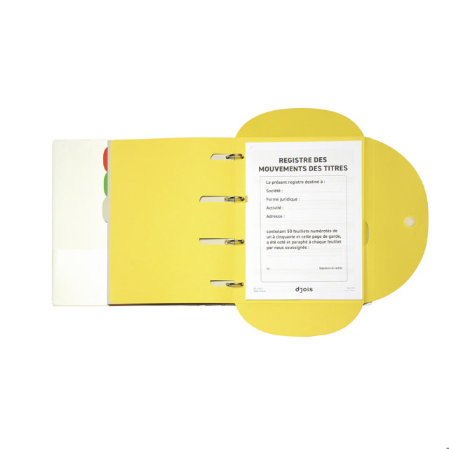 Ringbang met 6 Smartfolder geperforeerde opbergmappen, met tab, voorbedruk, Complete Legal Register, A4