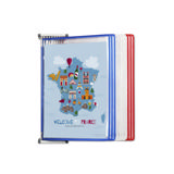 Tarifold metalen wand zichtpanelensysteem, A4, 10 zichtpanelen, FR/UK/NL/CZ kleuren