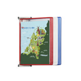 Tarifold metalen wand zichtpanelensysteem, A4, 10 zichtpanelen, FR/UK/NL/CZ kleuren