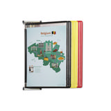 Tarifold metalen wand zichtpanelensysteem, A4, 10 zichtpanelen, Belgie kleuren