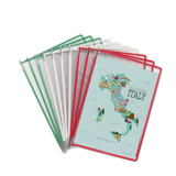 Tarifold metalen wand zichtpanelensysteem, A4, 10 zichtpanelen, Italië kleuren