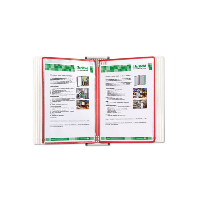 Tarifold metalen wand zichtpanelensysteem, A4, 10 zichtpanelen, Japan kleuren