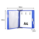 Tarifold metalen wand zichtpanelensysteem, A4, 10 zichtpanelen (kleurverpakking)