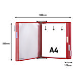 Tarifold metalen wand zichtpanelensysteem, A4, 10 zichtpanelen (kleurverpakking)