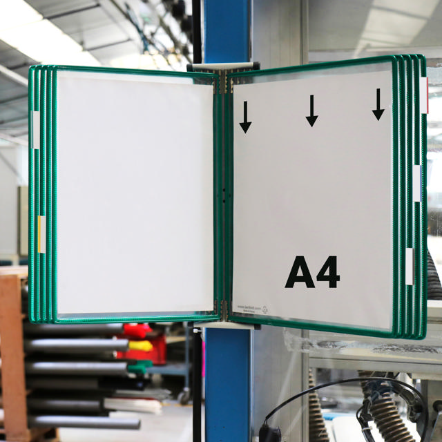 Tarifold magnetische wand zichtpanelensysteem, A4, 10 zichtpanelen