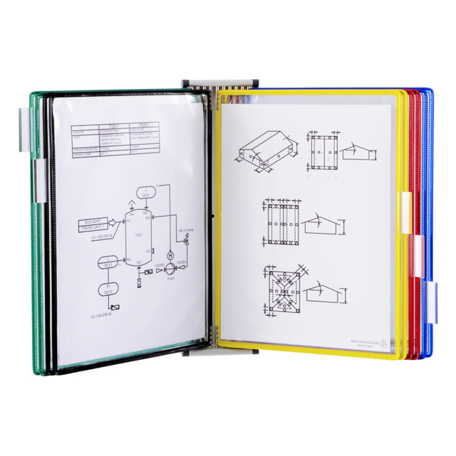 Tarifold magnetische wand zichtpanelensysteem, A4, 10 zichtpanelen