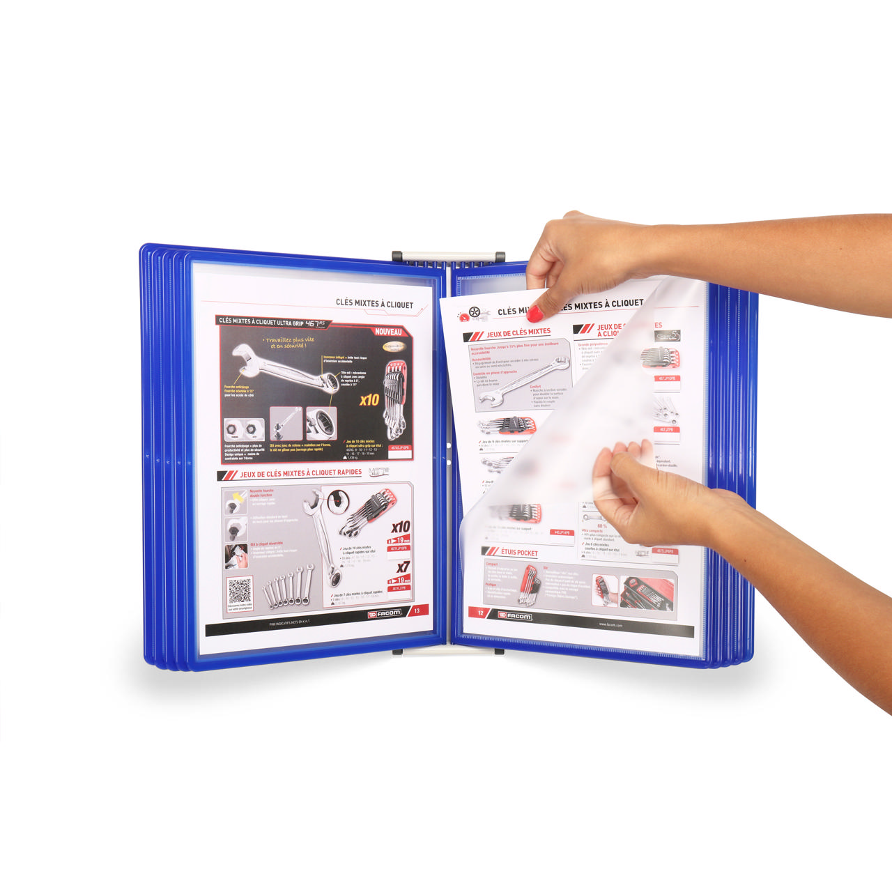 Easy Load wand zichtpanelensysteem, A4, 10 PP zichtpanelen