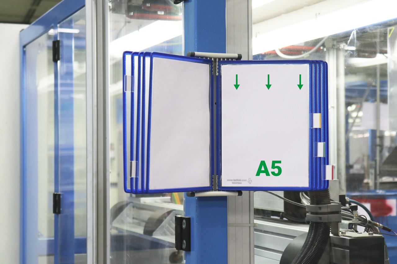 Tarifold metalen wand zichtpanelensysteem, A5, 10 zichtpanelen