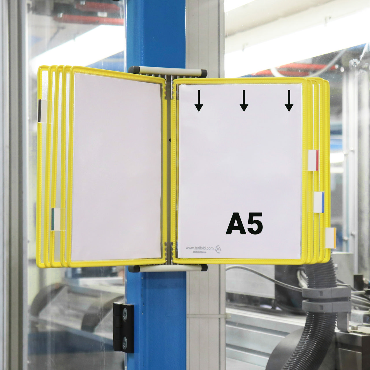 Tarifold metalen wand zichtpanelensysteem, A5, 10 zichtpanelen