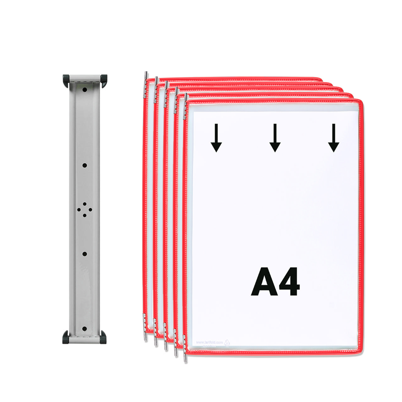 Tarifold magnetische wand zichtpanelensysteem, A4, 5 zichtpanelen