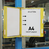 Tarifold Roestvrij stalen wand zichtpanelensysteem, A4, 10 zichtpanelen, laden links