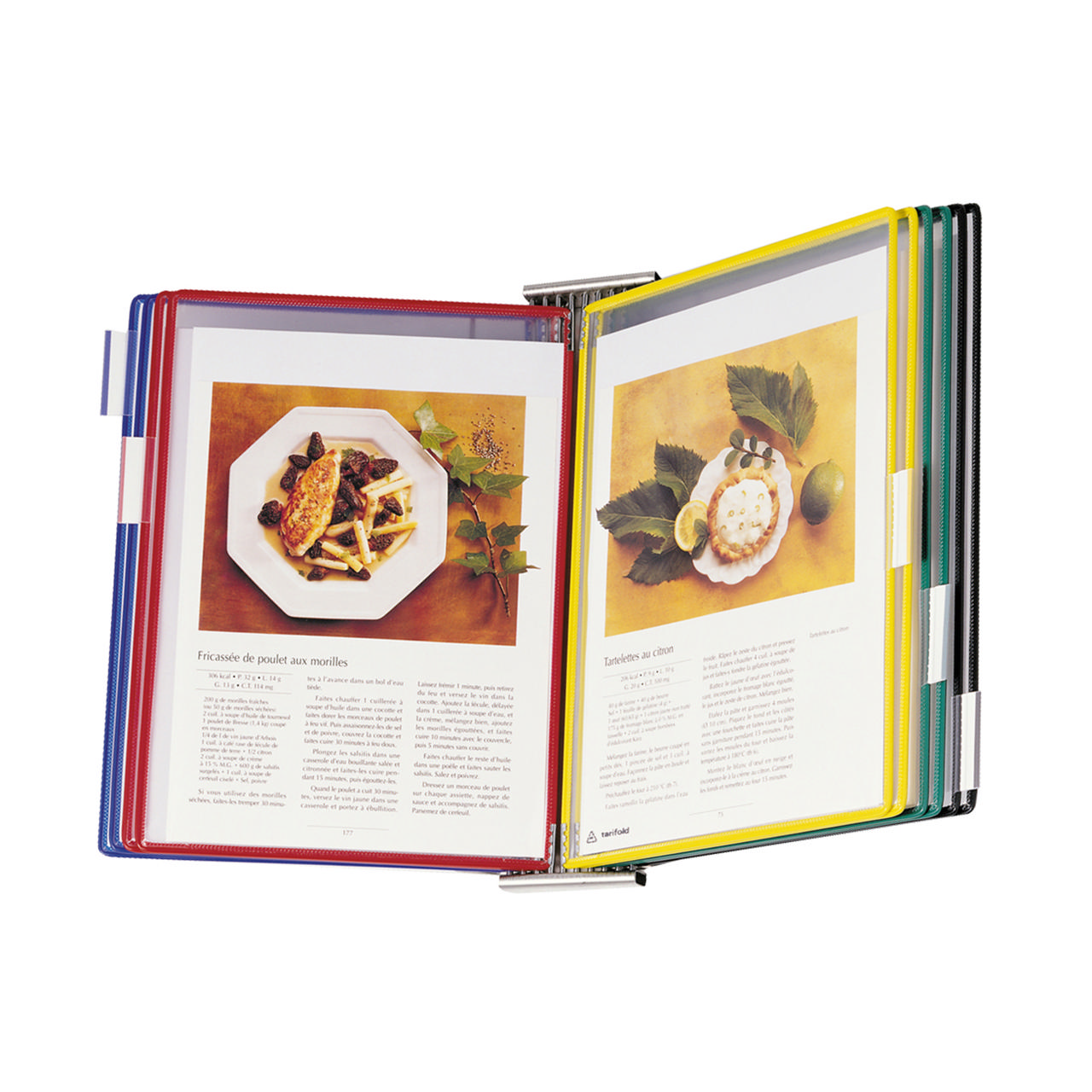 Tarifold Roestvrij stalen wand zichtpanelensysteem, A4, 10 zichtpanelen, laden links