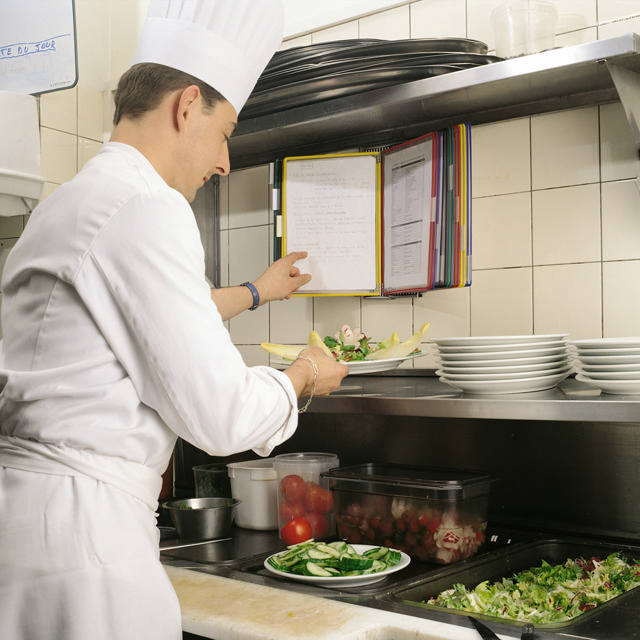 Tarifold Roestvrij stalen wand zichtpanelensysteem, A4, 10 zichtpanelen, laden links