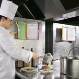 Tarifold Roestvrij stalen wand zichtpanelensysteem, A4, 10 zichtpanelen, laden links