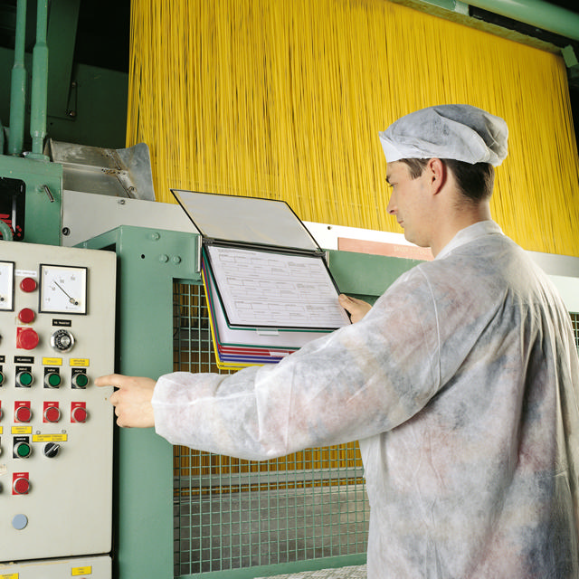 Tarifold Roestvrij stalen wand zichtpanelensysteem, A4, 10 zichtpanelen, laden links