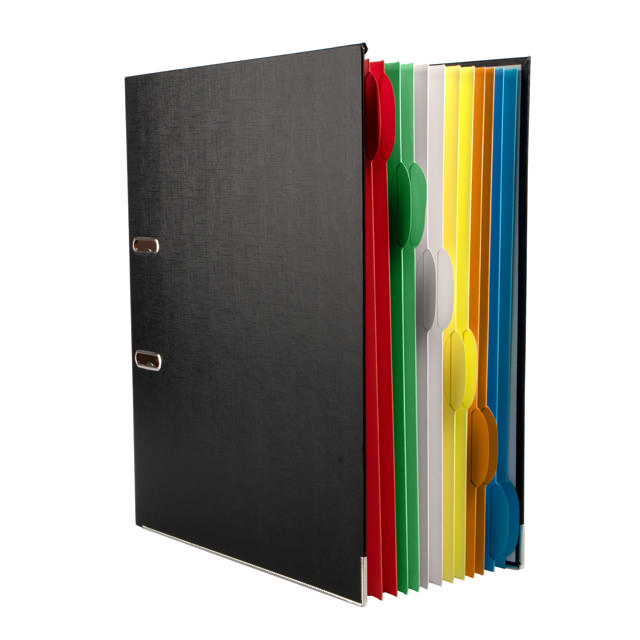 Ringbang met 12 Smartfolder geperforeerde opbergmappen, met tab, A4