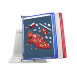 Tarifold metalen bureau zichtpanelensysteem, 10 zichtpanelen, FR/UK/NL/CZ kleuren