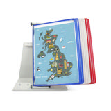 Tarifold metalen bureau zichtpanelensysteem, 10 zichtpanelen, FR/UK/NL/CZ kleuren