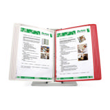 Tarifold metalen bureau zichtpanelensysteem, 10 zichtpanelen, Polen kleuren