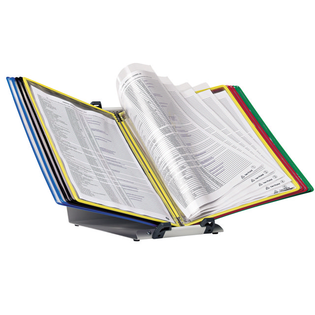 Tarifold metalen bureau zichtpanelensysteem, A4, 10 FoldFive zichtpanelen