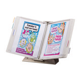 Tarifold antimicrobiële bureau zichtpanelensysteem van roestvrij staal, A4, 10 zichtpanelen