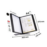 Easy Load ''Black edition'' bureau zichtpanelensysteem, A4, 10 PP zichtpanelen