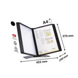 Easy Load ''Black edition'' bureau zichtpanelensysteem, A4, 10 PP zichtpanelen