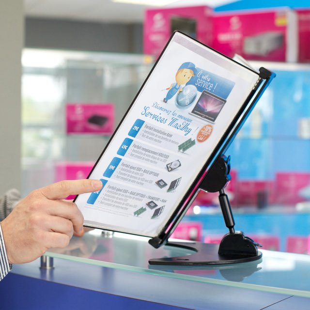 Tarifold 3D bureau zichtpanelensysteem, A4, 5 zichtpanelen